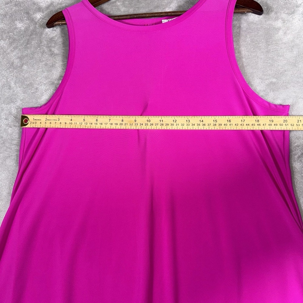 Chaus Womens Sleeveless Fit Flare Short Dress Size XL Hot Pink Spring Beach Chic - Picture 2 of 5